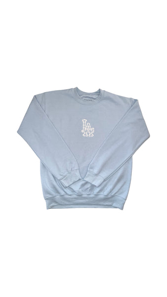 LA BARBWIRE CREWNECK (baby blue)